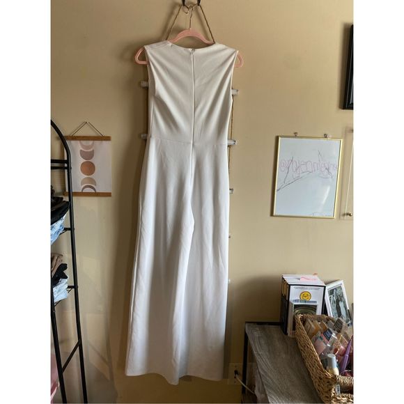 Lulus Medium Enticing Endeavors White Jumpsuit Bachelorette Wedding Guest Outfit - Picture 7 of 7